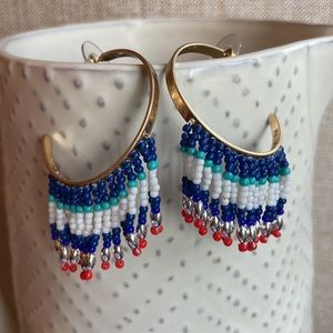 NEW! REBECCA MINKOFF Boho Beaded Hoop Earrings